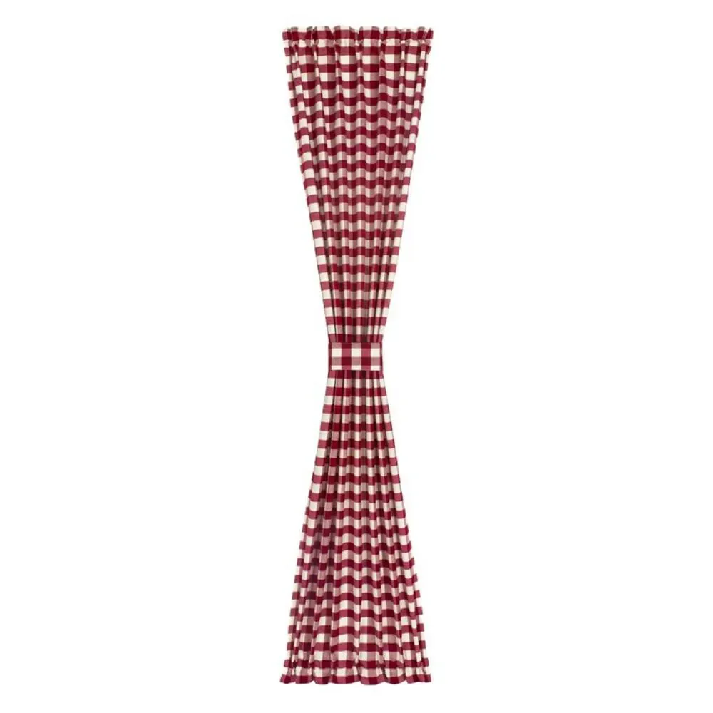 PowerSellerUSA French Door Curtain, Elegant Buffalo Plaid Curtains for Front